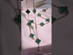 Vintage Custom Jewelry Bezel Setting Vintage Alhambra vòng đeo tay, 5 motif vàng vàng 18K