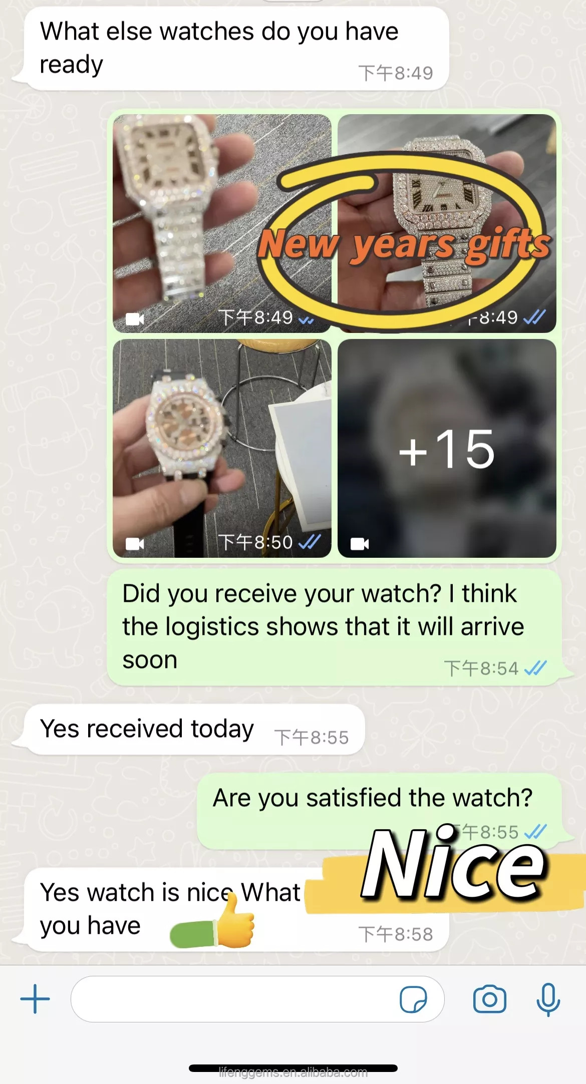 trường hợp công ty mới nhất về Đồng hồ cao cấp VVS Bạch Moissanite kim cương Bezel