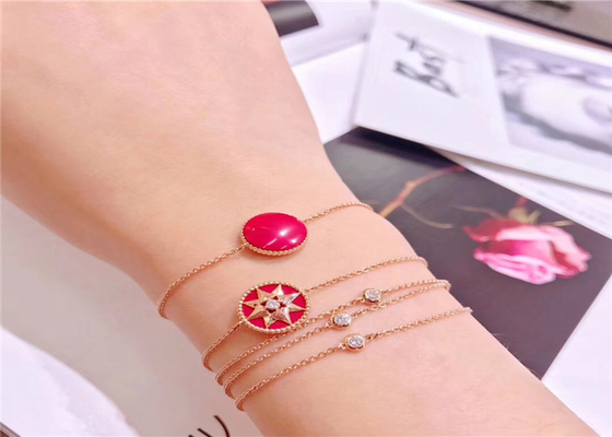 Octagon Design 18K Gold Diamond Bracelet , Sophisticated  High Jewelry