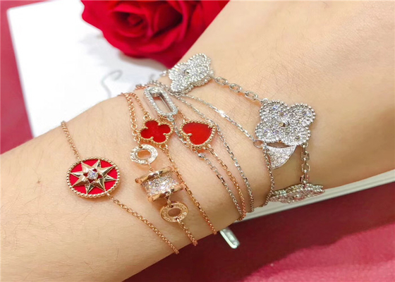 Octagon Design 18K Gold Diamond Bracelet , Sophisticated  High Jewelry