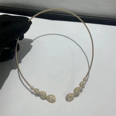 Ả Rập đồ trang sức 18 carat vàng vòng cổ tùy chỉnh rắn Boheme vòng cổ