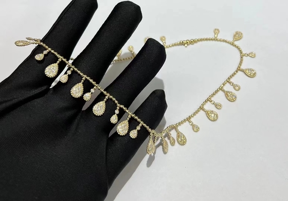 Nhẫn kim cương vàng 18K vàng vàng vàng rắn Boheme