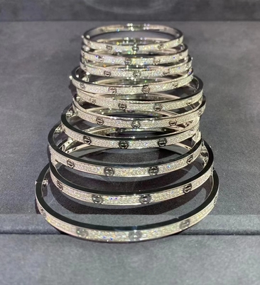 18 carat vàng vòng tay trang sức kim cương sang trọng kim cương trang sức kim cương đầy đủ tình yêu kim cương mỏng vòng tay vòng tay