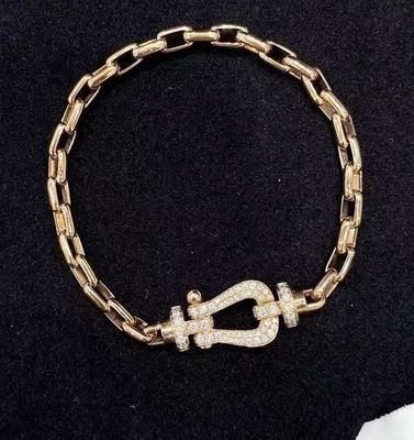 Đồ trang sức vàng 18k tùy chỉnh FORCE 10 BRACELET L Model In 18k Yellow Gold And Diamonds.