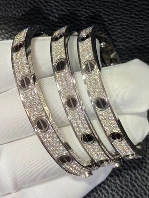 Brand De Love Găng tay N6032417 Bạn gái Kim cương sang trọng đồ trang sức đồ trang sức tình yêu Găng tay 18k vàng trắng