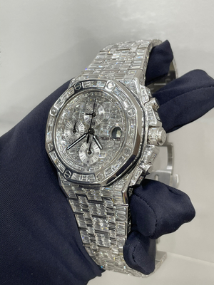 Moissanite Diamond Iced Out Mechanical Man Watch bán buôn đồng hồ thương hiệu nổi tiếng