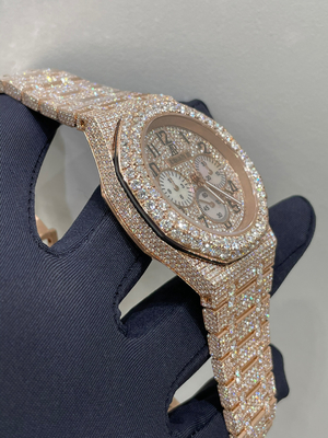 Full Diamond Luxury Watch Vvs Moissanite đồng hồ cho đàn ông Rapper