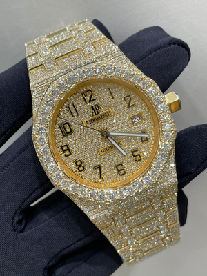 Hiphop Moissanite Ice Cube Watch Hành động tự động