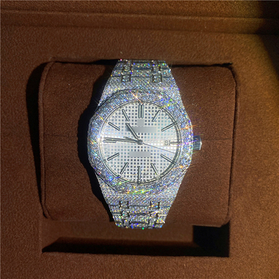 Bust Down Watch Full Iced Out Diamond Watch Moissanite Diamond Wrist Watch (Máy đeo tay bằng kim cương)